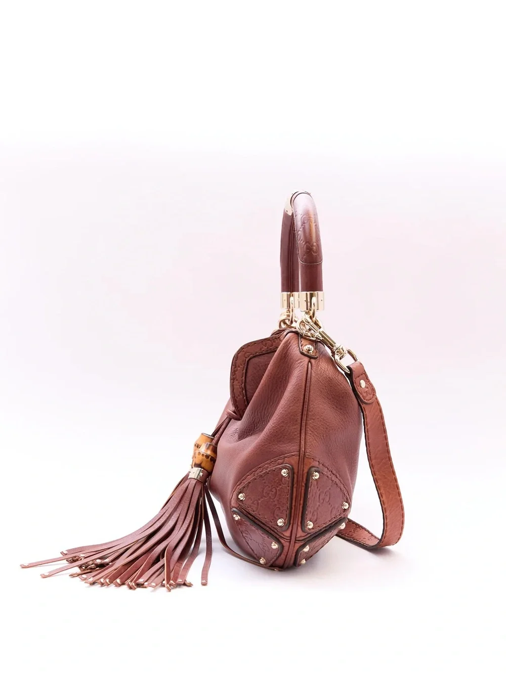 Vintage Gucci Brown Leather Indy Bag (2006 Release)